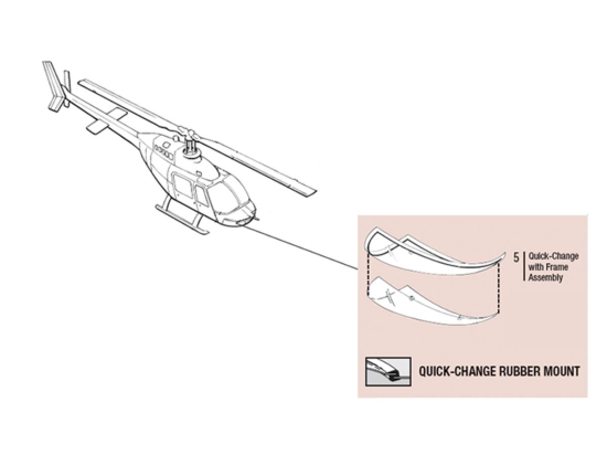 CHIN BUBBLE W/FRAME ASSY RH (QUICK-CHANGE) | P/N: 206-QC-1002-2