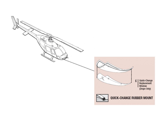 CHIN BUBBLE WINDOW REPLACEMENT RH | P/N: 206-QC-1002-6