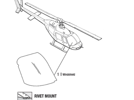 WINDSHIELD LH | P/N: 206B-1001-1