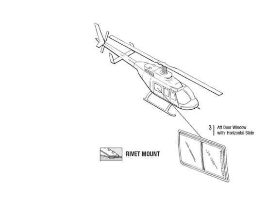 AFT WINDOW W/HORIZONTAL SLIDE LH | P/N: 206B-1009-1