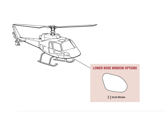 SMALL LOWER NOSE WINDOW LH | P/N: 3501-2022-1