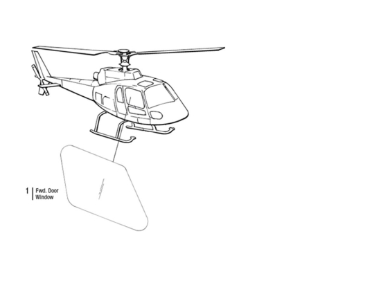 FWD DOOR WINDOW RH | P/N: 3501-2025-2