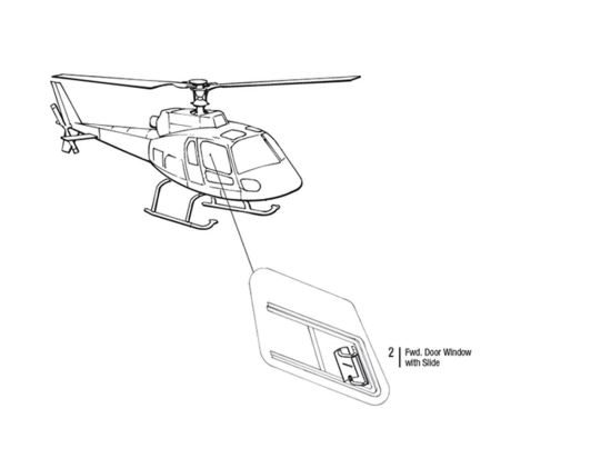 FWD DOOR WINDOW W/SLIDE RH | P/N: 3501-2026-2