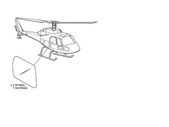 AFT SLIDING DOOR WINDOW RH | P/N: 3501-2032-2