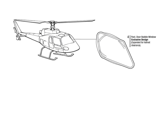 FWD BUBBLE WINDOW RH | P/N: 3501-2040-2