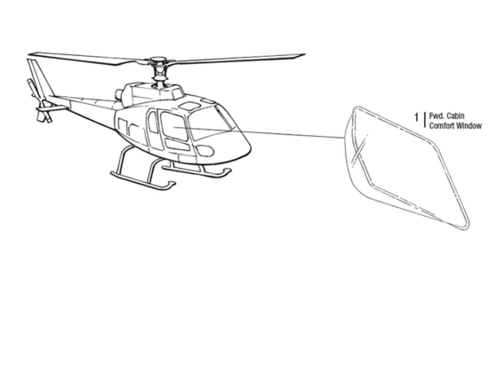 FWD CABIN COMFORT WINDOW RH | P/N: 3501CC-2025-4