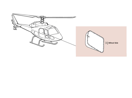 AFT SLIDING DOOR CABIN COMFORT WINDOW RH | P/N: 3501CC-2032-4