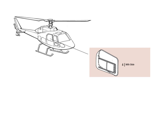 AFT SLIDING DOOR CABIN COMFORT WDW W/SLIDE LH | P/N: 3501CC-2032-5