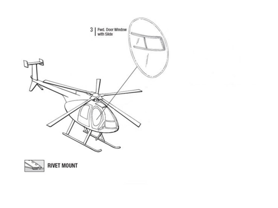 FWD DOOR WINDOW W/SLIDE RH | P/N: 369-3505-4