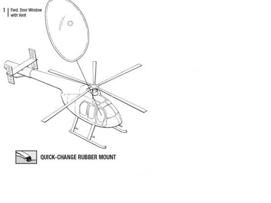 FWD DOOR WINDOW W/VENT LH | P/N: 369-3505-41