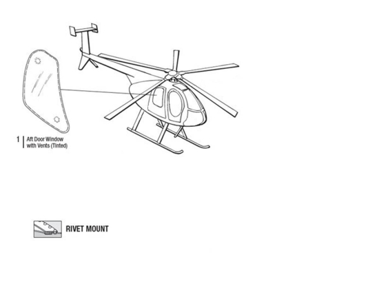 AFT DOOR WINDOW W/VENTS RH | P/N: 369-3506-2