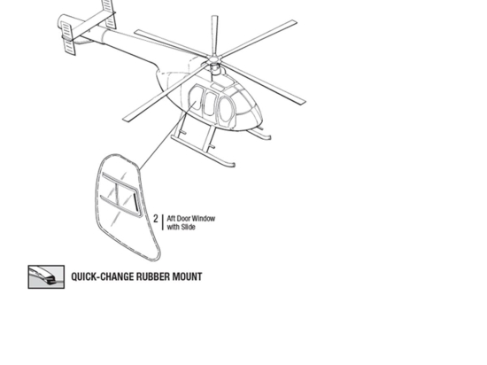 AFT DOOR WINDOW W/SLIDE RH | P/N: 369-3506-44