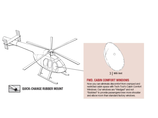 FWD CABIN COMFORT WINDOW W/VENT LH | P/N: 369-4505-41