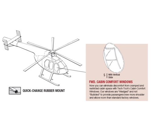 FWD CABIN COMFORT WINDOW W/VERT SLIDE RH | P/N: 369-4505-46