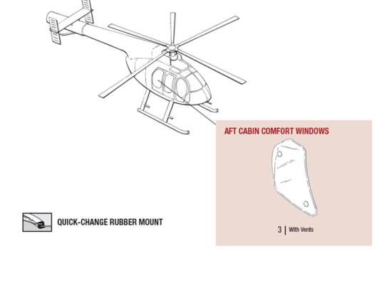 AFT CABIN COMFORT WINDOW W/VENTS RH | P/N: 369-4506-42