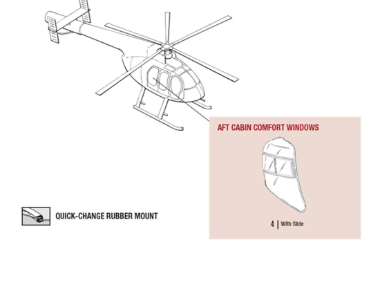 AFT CABIN COMFORT WINDOW W/SLIDE RH | P/N: 369-4506-44