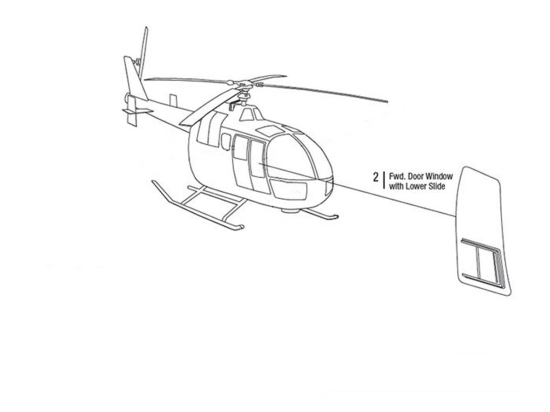 FWD DOOR WINDOW W/LOWER SLIDE LH | P/N: BO105-1004-1