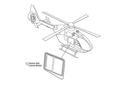 REVERSE SLIDE CAMERA WINDOW RH | P/N: EC135-1006-2