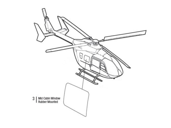 MID CABIN WINDOW LH | P/N: EC145-1006-5