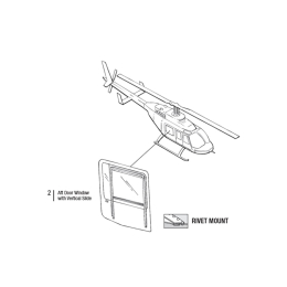 AFT WINDOW W/VERTICAL SLIDE LH | P/N: 206B-1008-1