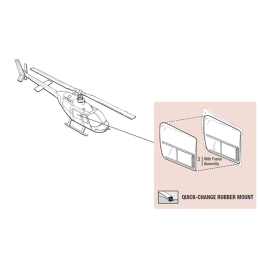 AFT WEDGE WINDOW W/SLIDE & FRAME ASSY LH (QUICK-CHANGE) | P/N: 206BW-QC-1006-1