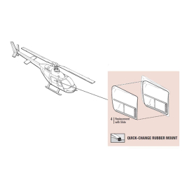 AFT WEDGE WINDOW REPLACMNT W/SLIDE LH (QUICK-CHANGE) | P/N: 206BW-QC-1006-7