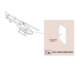 LITTER WEDGE WINDOW LH (QUICK-CHANGE) | P/N: 206LW-QC-1007-1