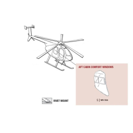 AFT CABIN COMFORT WINDOW W/SLIDE LH | P/N: 369-4506-3