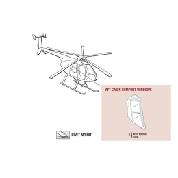 AFT CABIN COMFORT WINDOW W/VERT SLIDE LH | P/N: 369-4506-7